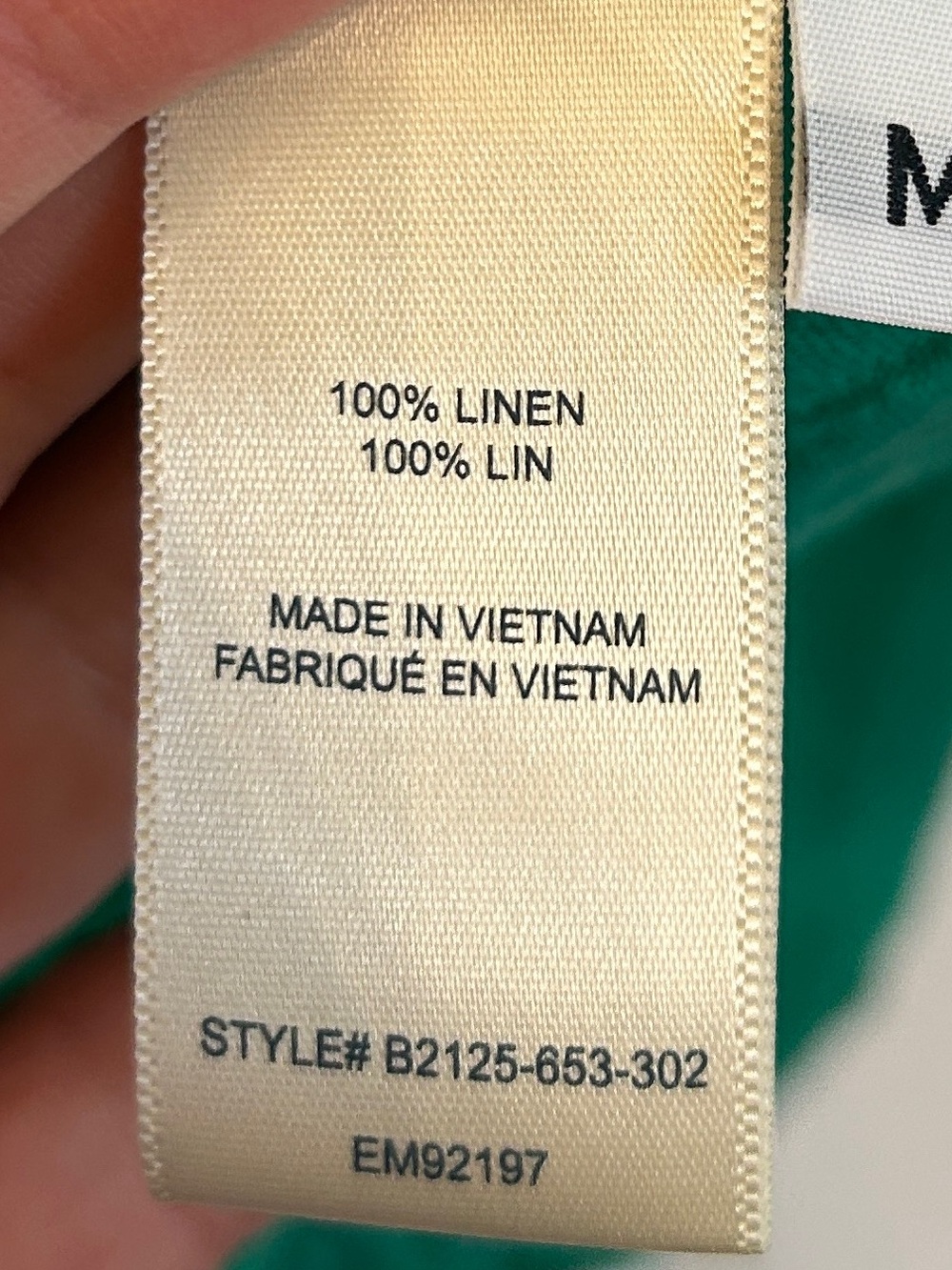 Bella Dahl 100% Linen Kelly Green Blouse Size M - Picture 3 of 7